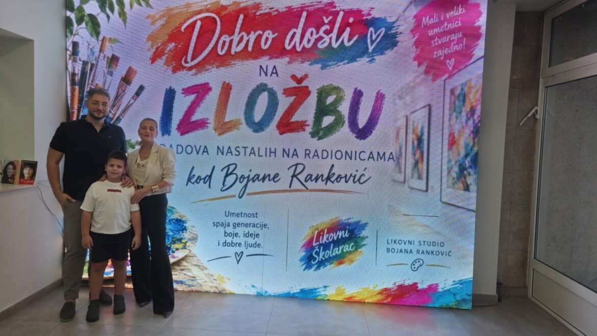 Otvorena izložba radova likovne radionice „Likovni Školarac“